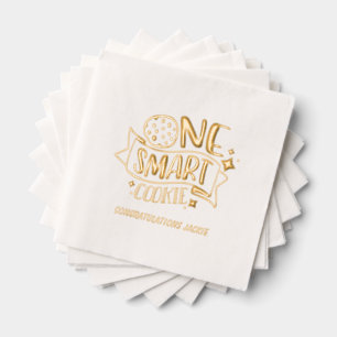 Un Cookie Smart Gold Foil Graduation Napkins