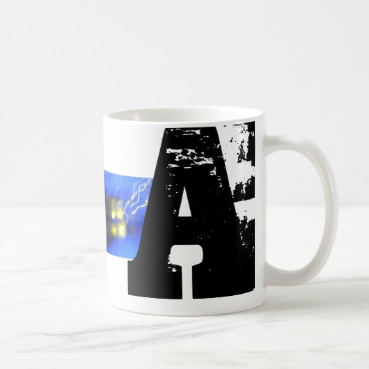 Un Cool de typographie Monogramme Fun Mug (Droite)