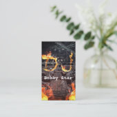 Un cool DJ a brûlé le carte de visite initial de (Debout devant)