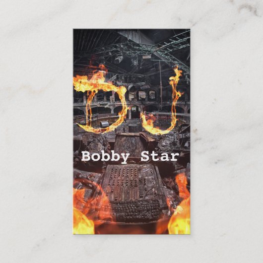 Un cool DJ a brûlé le carte de visite initial de (Devant)