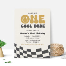 Un Cool Dude Invitation Anniversaire ・ Happy Dude