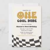 Un Cool Dude Invitation Anniversaire ・ Happy Dude (Devant)