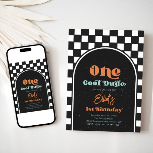 Un Cool Dude Première Invitation d'anniversaire | 