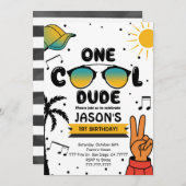 Un Cool en verre solaire Invitation Anniversaire (Devant / Derrière)