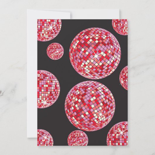 un coup de disco - invitations d'anniversaire de (Dos)