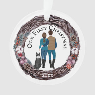 Un couple de caucasiens à la frontière collie ca