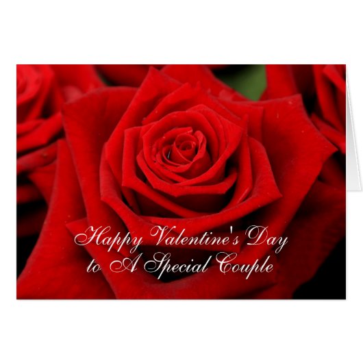 Un couple d'Heureuses Saintes-Valentin Roses (Devant horizontal)