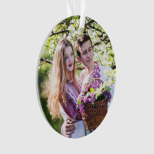 Un couple romantique' Photo Noël Ornement Keepsaké (devant)
