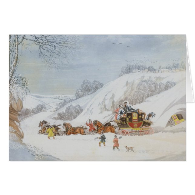 Un courrier dans la neige profonde (Devant horizontal)