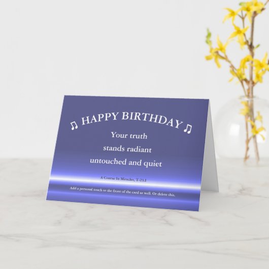 Un Cours En Miracles Carte Anniversaire Vérité Sta (Fleur jaune)