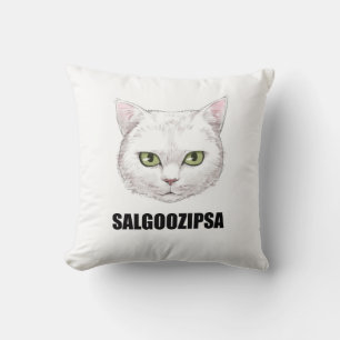 Un coussin conçu avec le chat SALGOO