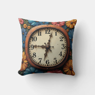 un coussin coussin à horloge