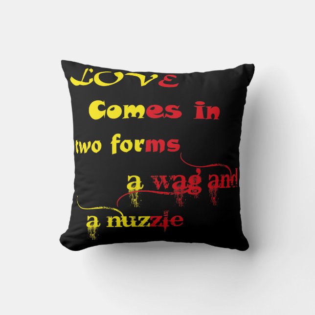Un coussin de jetée pour chat & amoureux de les ch (Recto)