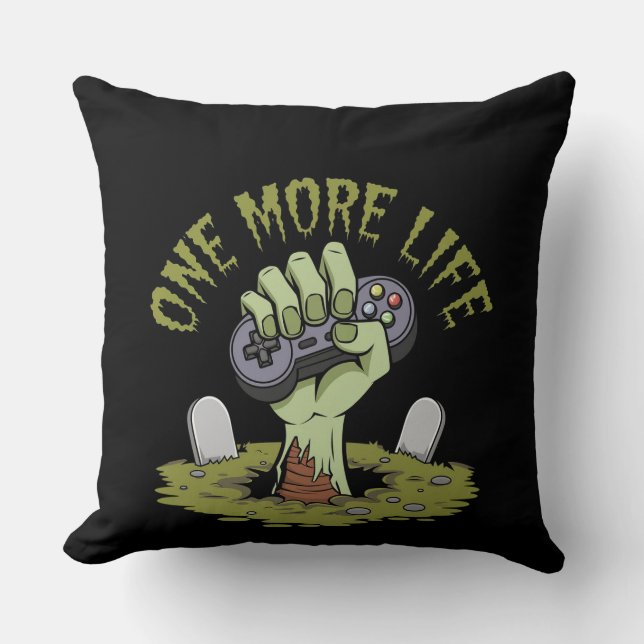 Un Coussin de joueur de vie de plus - Funny Jeu Zo (Recto)