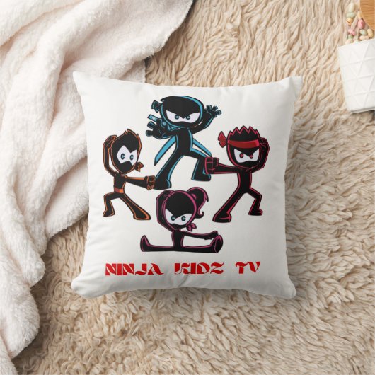 Un coussin de télévision Ninja kidz a été conçu. (Couverture)