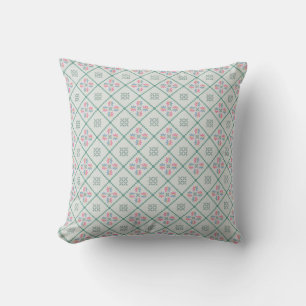 Un coussin décoratif à motif géométrique simple
