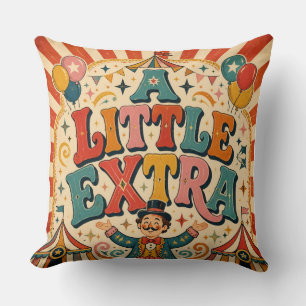 Un Coussin Décoratif Vintage Cirque Rétro « A Litt