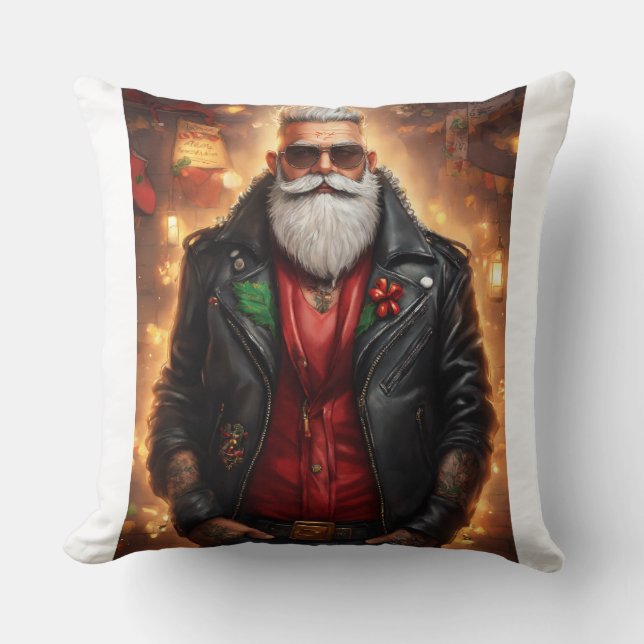 Un coussin Père Noël gai (Recto)