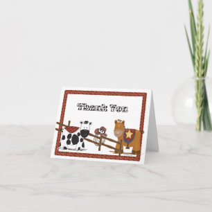 Un Cowboy Carte de remerciements