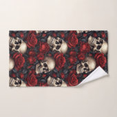 Un crâne et une série Rose 10 (Serviette à main)