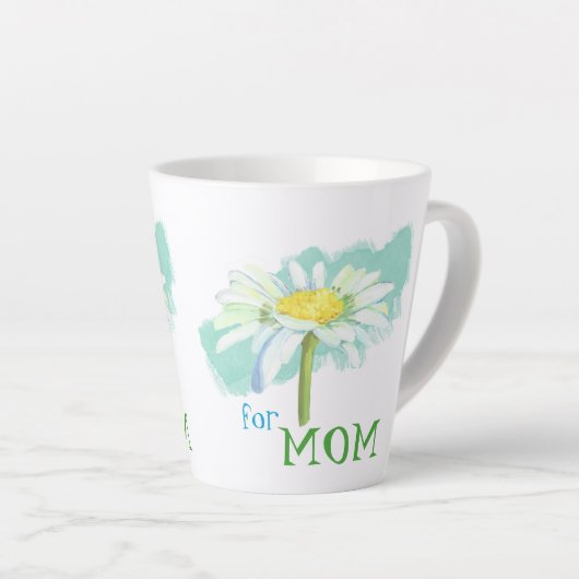 Un Daisin Pour Maman Latte Mug (Angle droit)