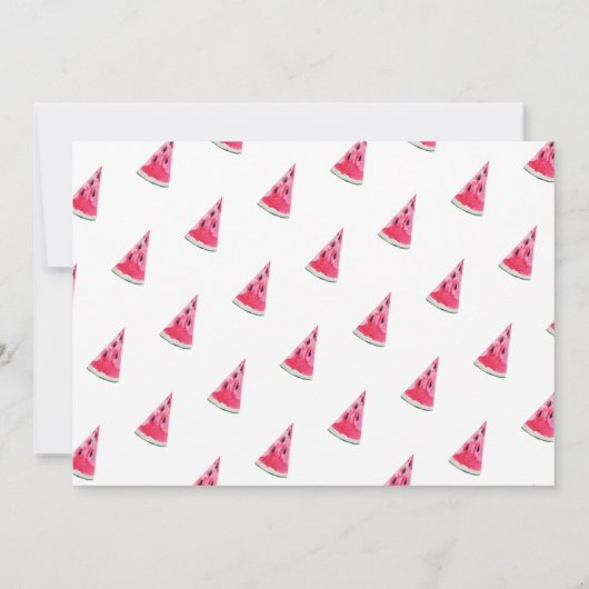 Un dans invitation d'anniversaire de pastèque de (Dos)