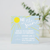 Un dans le soleil Invitation d'anniversaire (Debout devant)