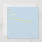 Un dans le soleil Invitation d'anniversaire (Dos)