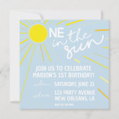 Un dans le soleil Invitation d'anniversaire (Devant)