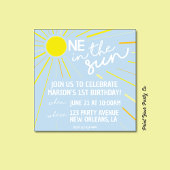 Un dans le soleil Invitation d'anniversaire