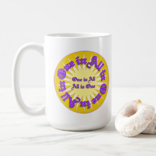 "Un dans tout le" blanc tasse de 15 onces