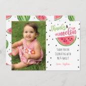 Un dans un carte de remerciements de melon (Devant / Derrière)