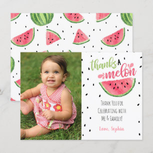 Un dans un carte de remerciements de melon