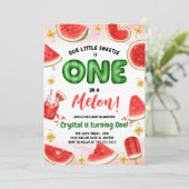 Un dans un Melon 1er anniversaire Invitation (Debout devant)