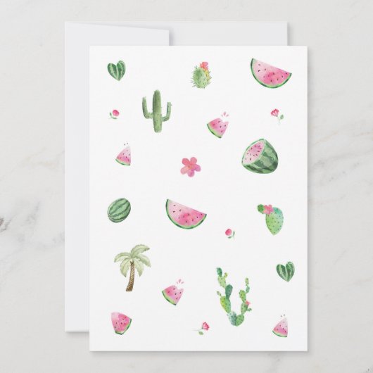 Un dans un Melon 1er anniversaire Invitation (Dos)