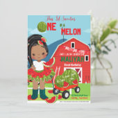 Un dans un melon Anniversaire Carte d'invitation (Debout devant)