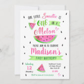 Un dans un Melon Anniversaire Fête Invitation (Devant)