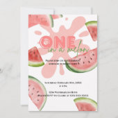 Un dans un Melon Anniversaire Fête Invitation (Devant)