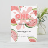 Un dans un Melon Anniversaire Fête Invitation (Debout devant)