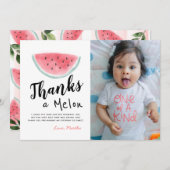 Un dans un Melon Anniversaire Photo Carte de remer (Devant / Derrière)