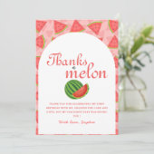 Un Dans Un Melon Birthday Watermelon Carte de reme (Debout devant)
