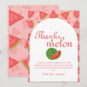 Un Dans Un Melon Birthday Watermelon Carte de reme (Devant / Derrière)