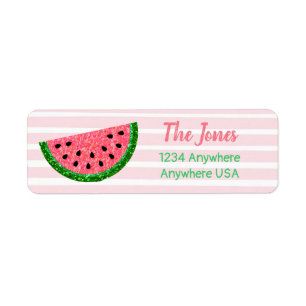 Un dans un melon, étiquettes de adresse de
