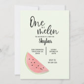 Un dans un Melon Invitation d'anniversaire pour un (Devant)