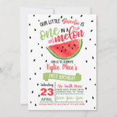 Un dans un Melon Invitation d'anniversaire - Rouge (Devant)