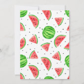 Un dans un Melon Invitation d'anniversaire - Rouge (Dos)
