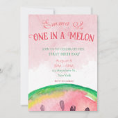 Un dans un melon Invitations de 1er anniversaire a (Devant)