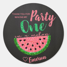 Un dans un melon, Merci Étiquette Watermelon Stick