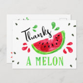 Un Dans Un Melon Premier Carte de remerciements An (Devant / Derrière)
