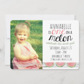 Un dans un melon, première invitation d'anniversai (Devant)